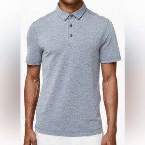 Lululemon Men's Blue Gray Evolution Polo Shirt, M